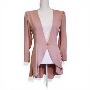 Vintage Ursula of Switzerland Pink Flowy Princess Whimsical Cardigan